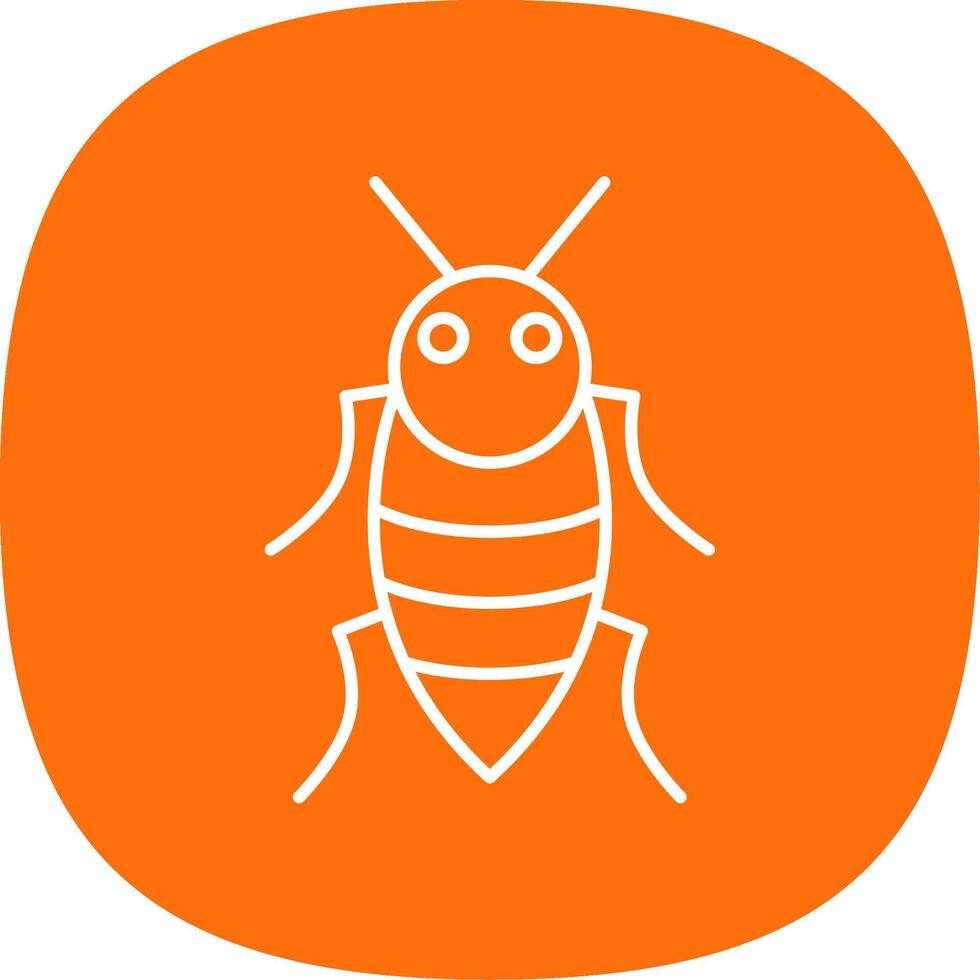 Insect Line Curve Icon vector