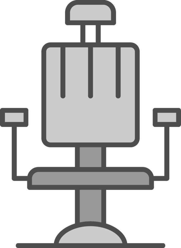 Barber Chair Fillay Icon vector