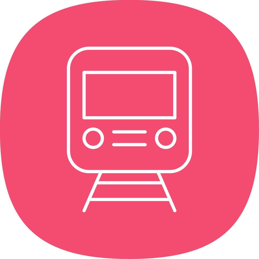 Rail Line Curve Icon vector