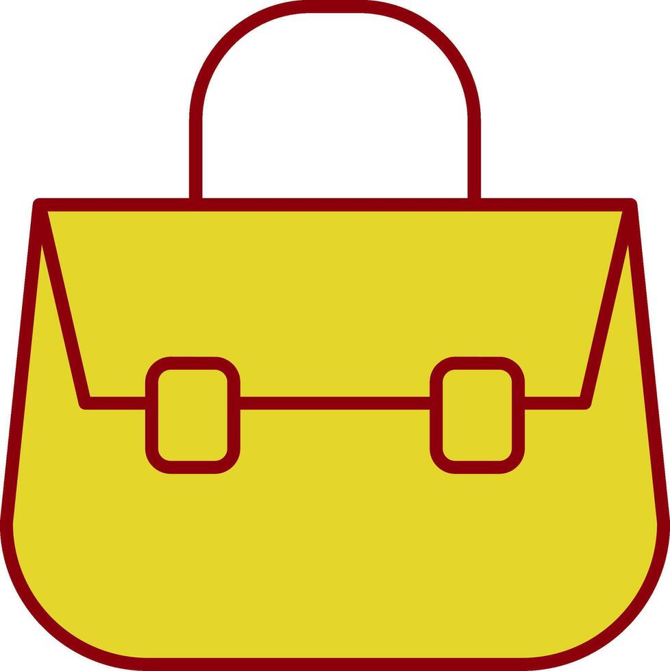 Shoulder Bag Line Two Color Icon vector
