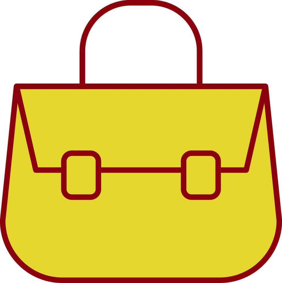 Shoulder Bag Line Two Color Icon vector