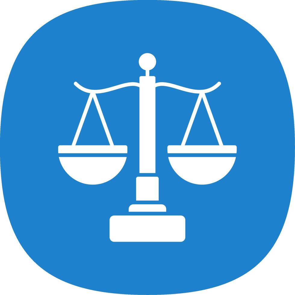 Law Glyph Curve Icon vector