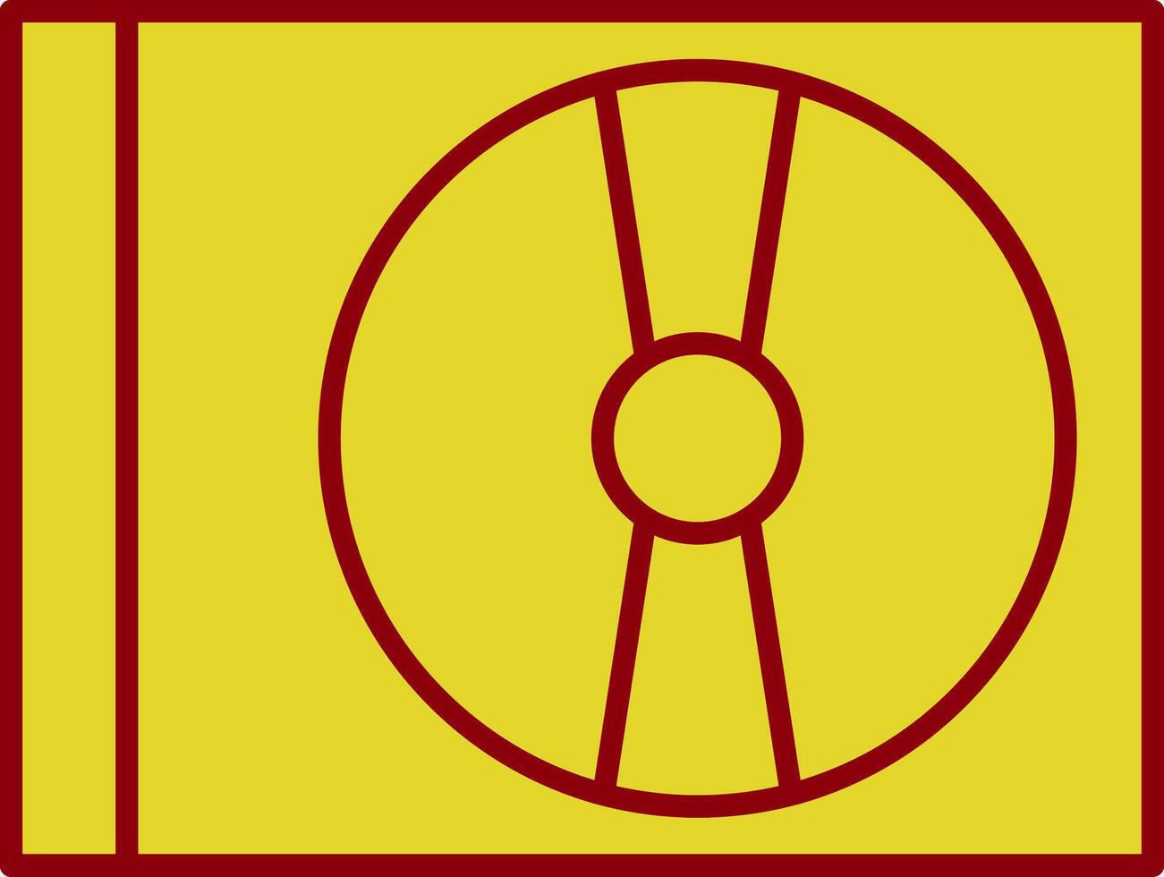 Cd Player Line Two Color Icon vector