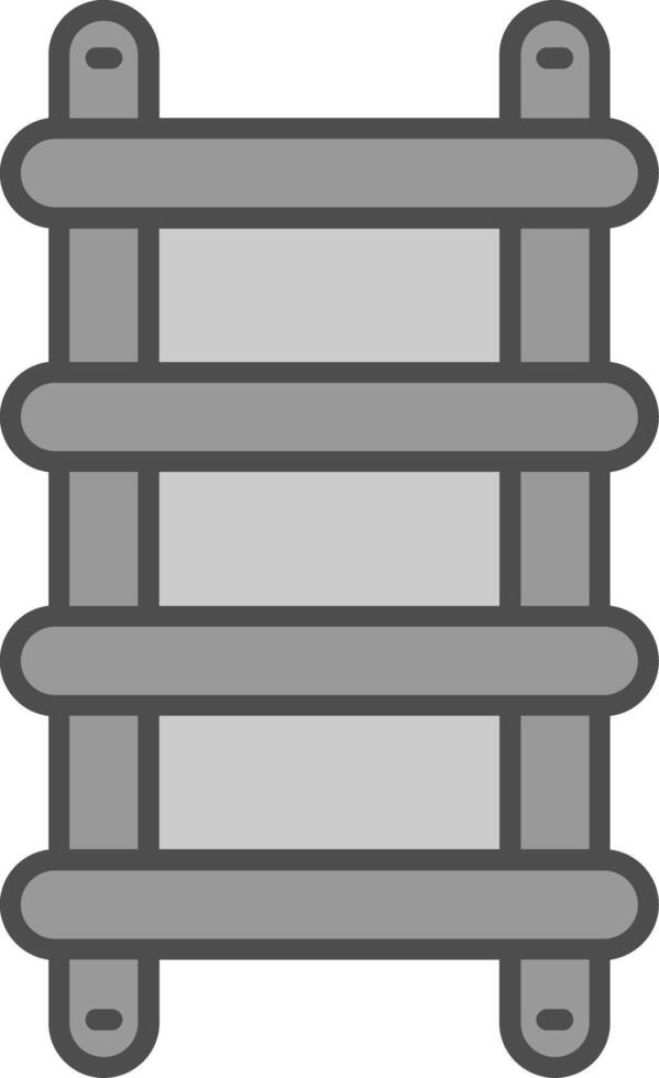 escalera de tijera relleno icono vector