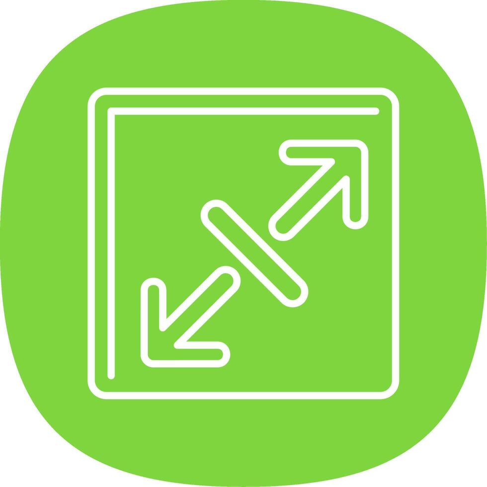 Expand Line Curve Icon vector