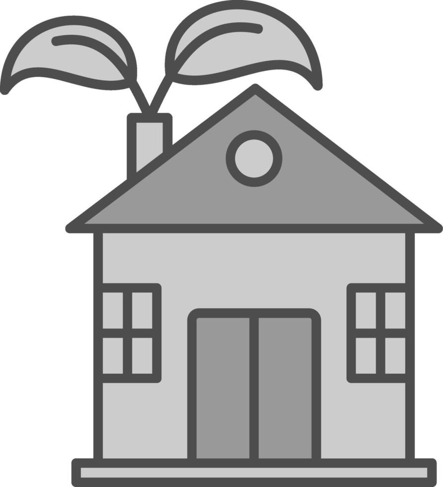 Eco House Fillay Icon vector