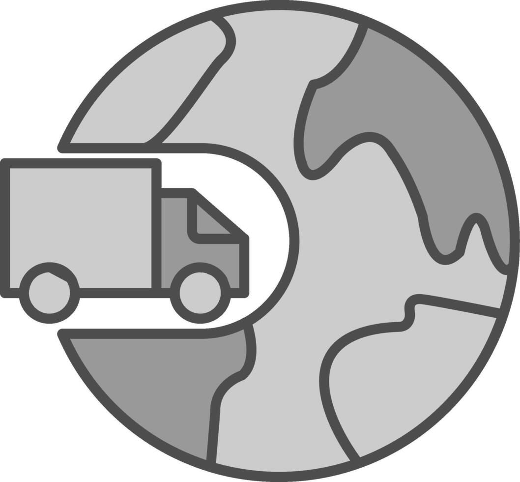 International Shipping Fillay Icon vector