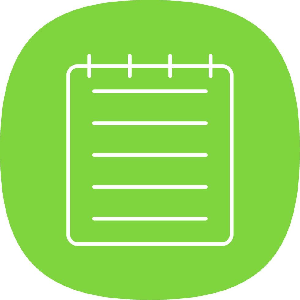 Note Line Curve Icon vector