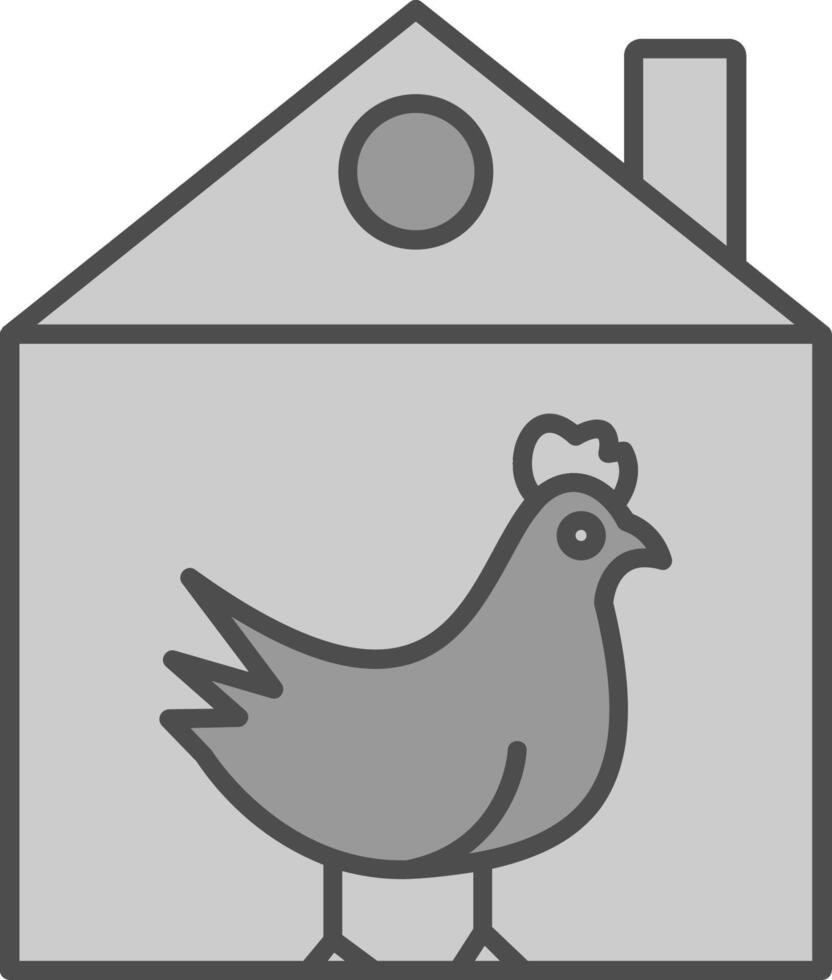 pollo relleno icono vector