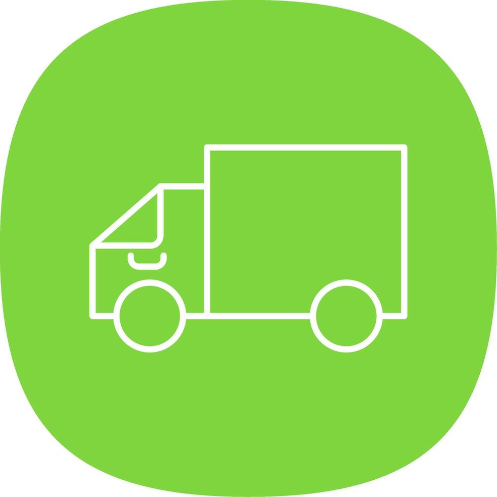 Delivery Truck Line Curve Icon vector
