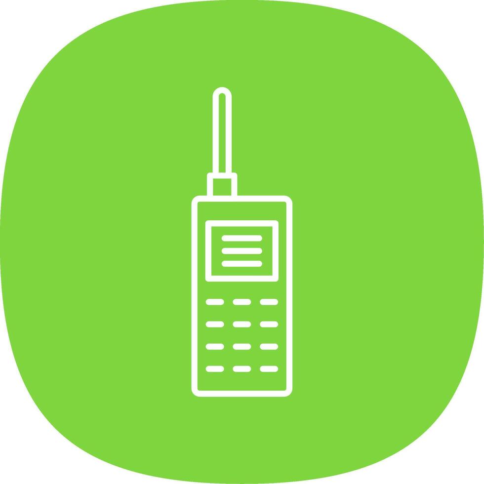 Walkie Talkie Line Curve Icon vector