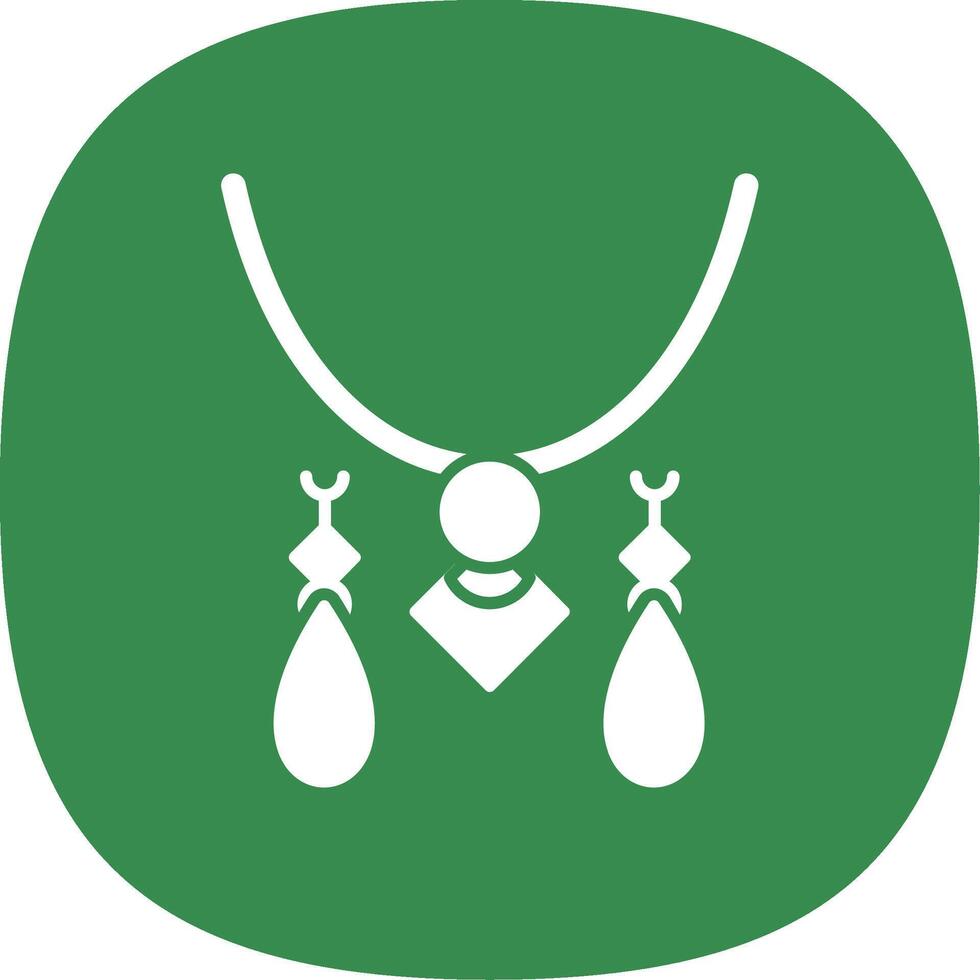 Jewelery Glyph Curve Icon vector