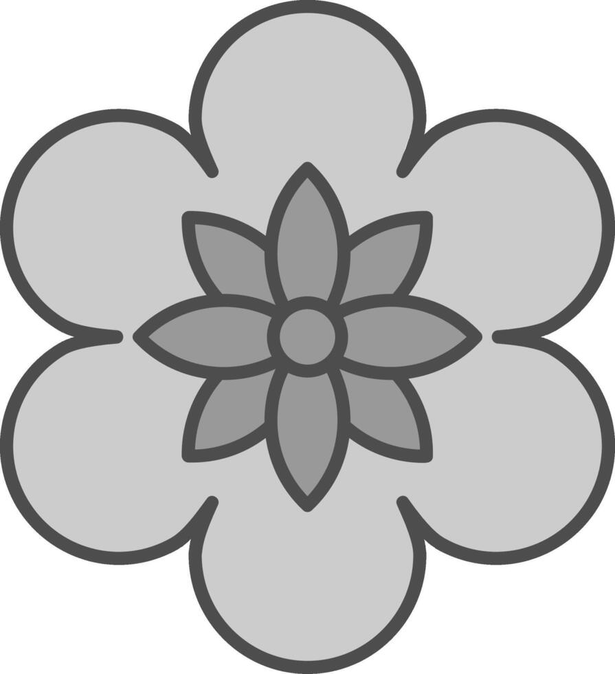 flor relleno icono vector