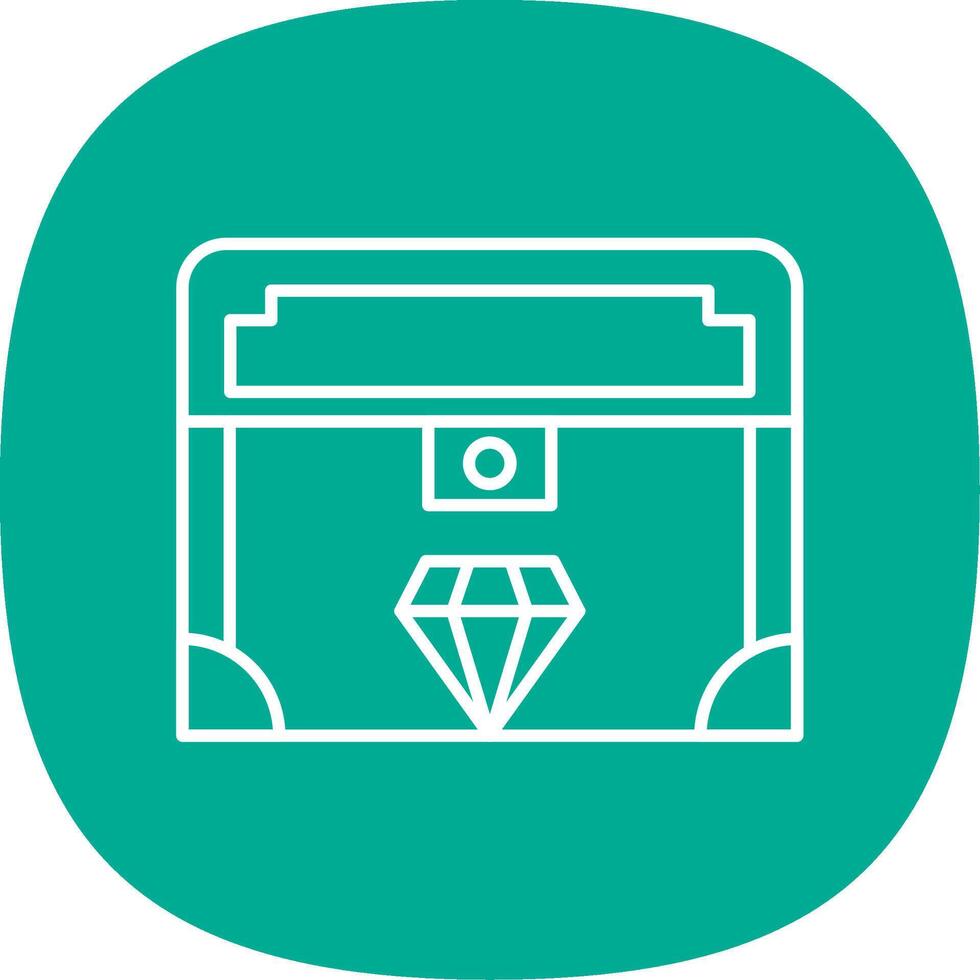 Valuable Line Curve Icon vector