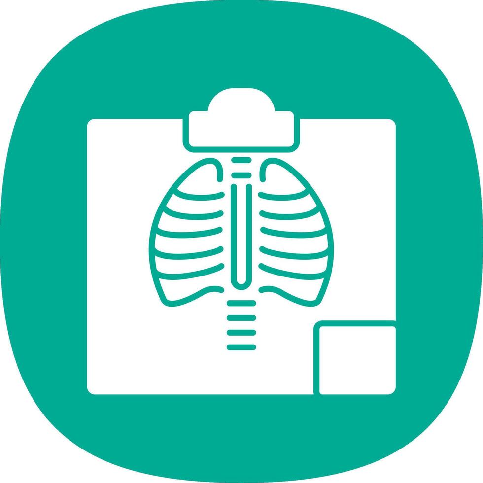 Radiology Glyph Curve Icon vector