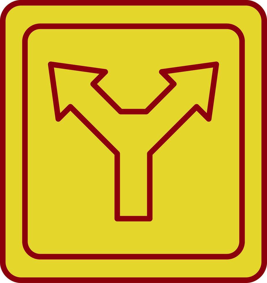 Diverge Line Circle Icon vector
