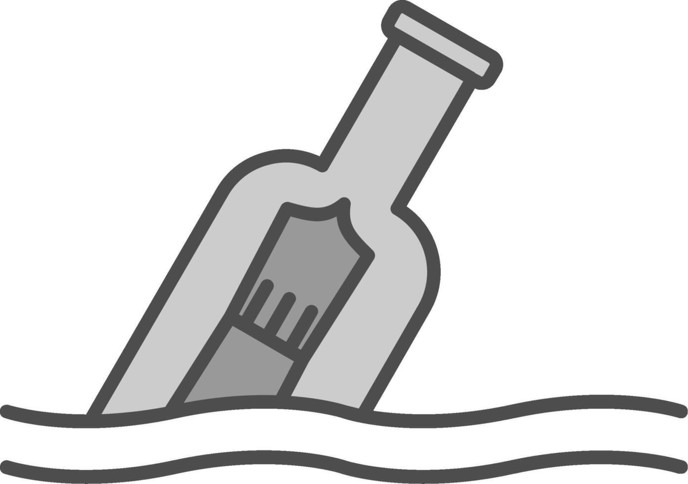 Message In A Bottle Fillay Icon vector