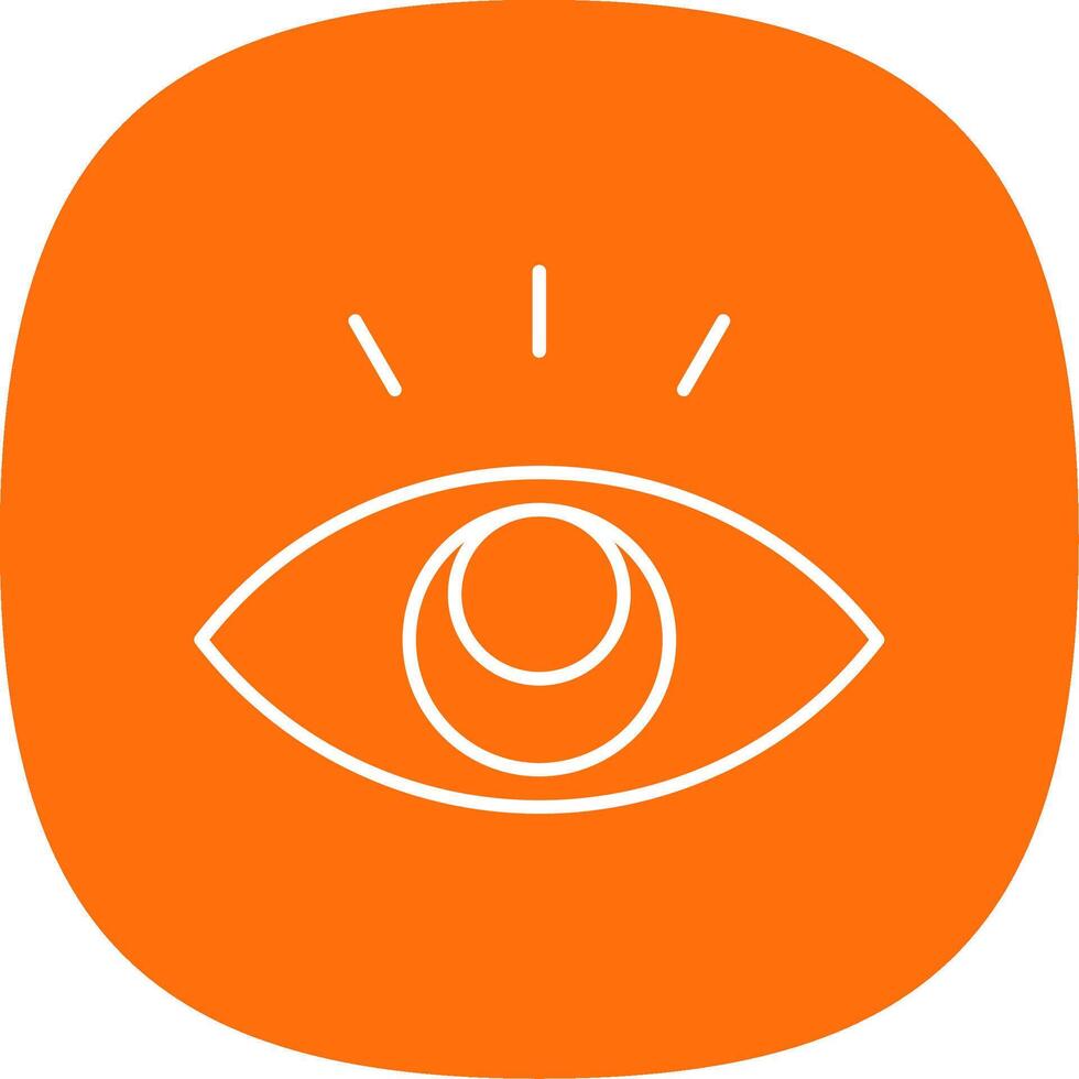 Eye Line Curve Icon vector