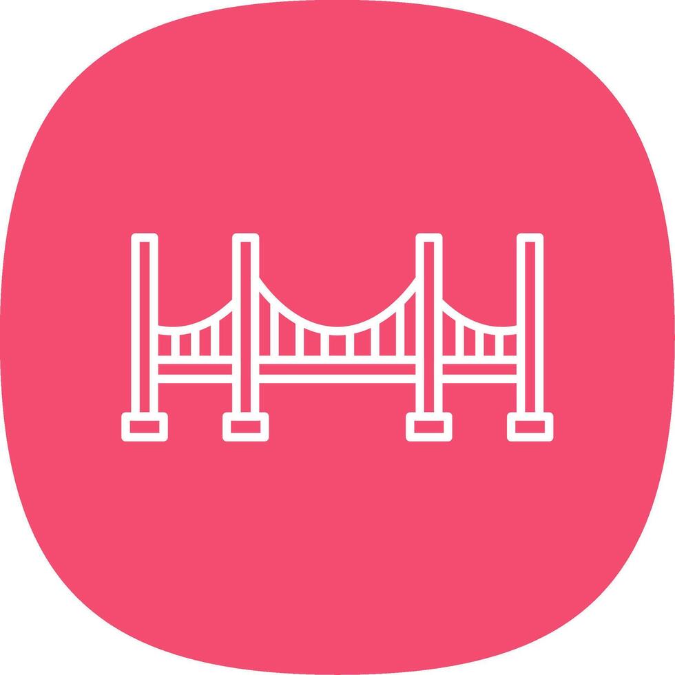 Bridge Line Curve Icon vector