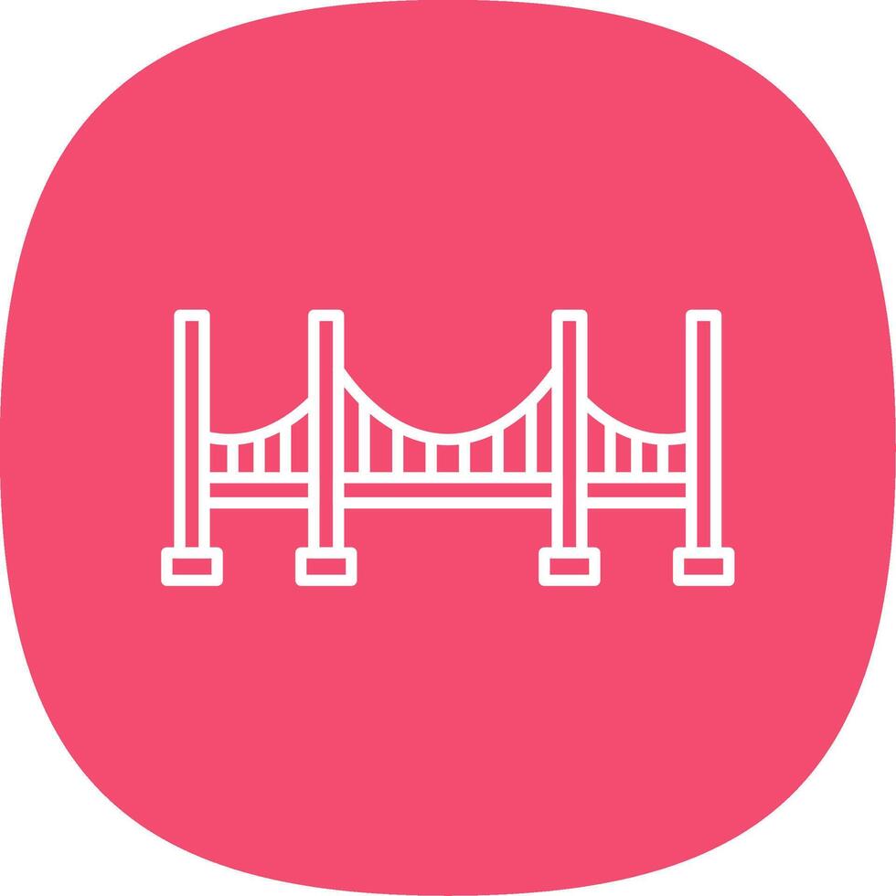 Bridge Line Curve Icon vector