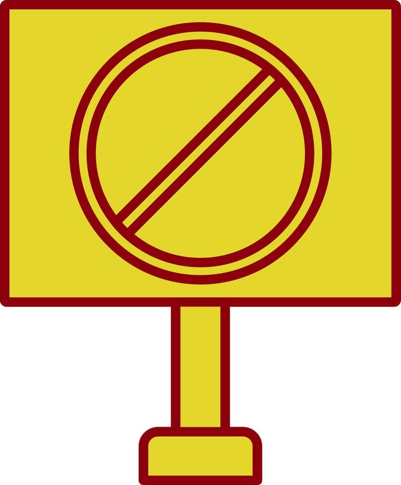 Forbidden Sign Fillay Icon vector