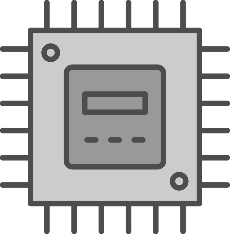 Processor Fillay Icon vector