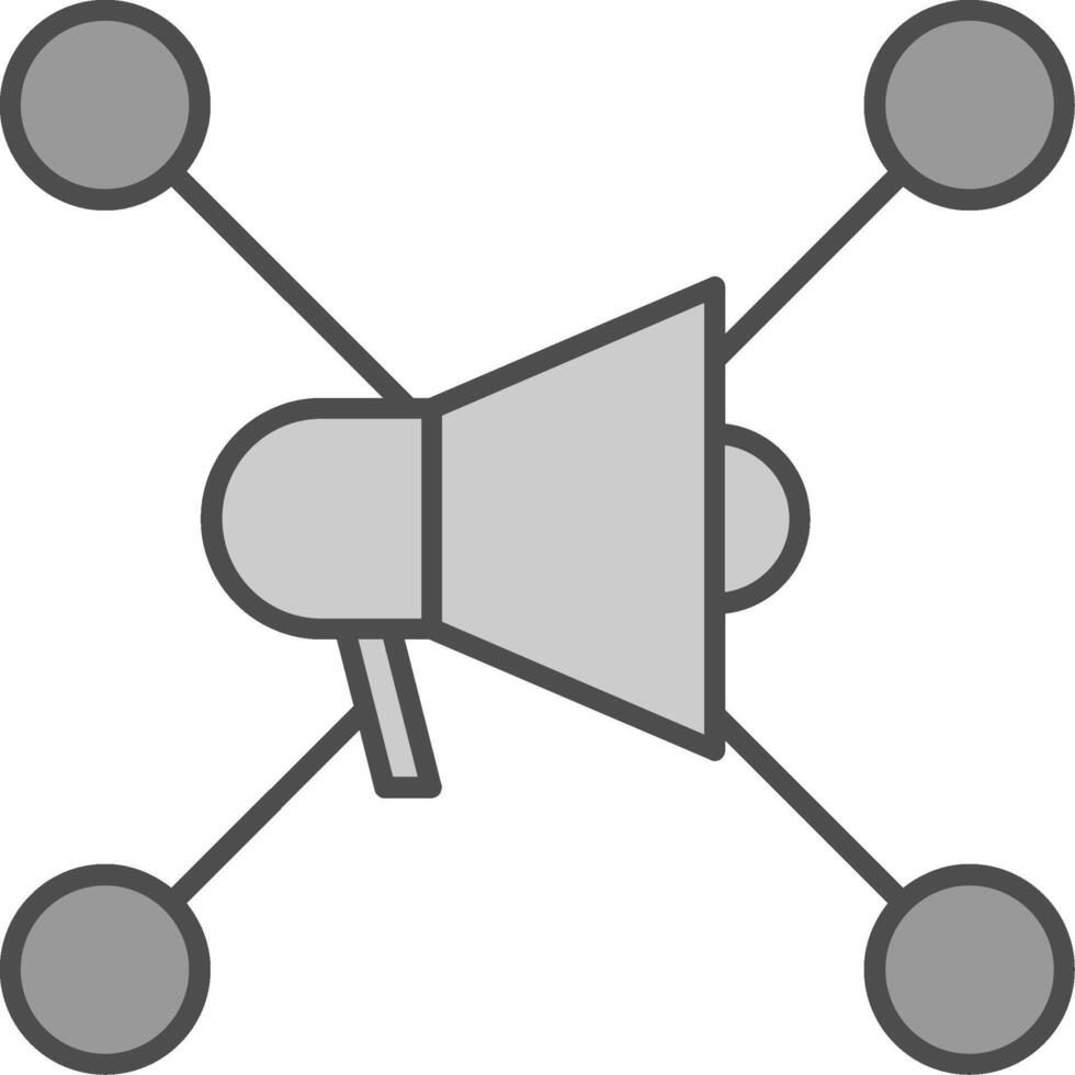 Social Network Fillay Icon vector
