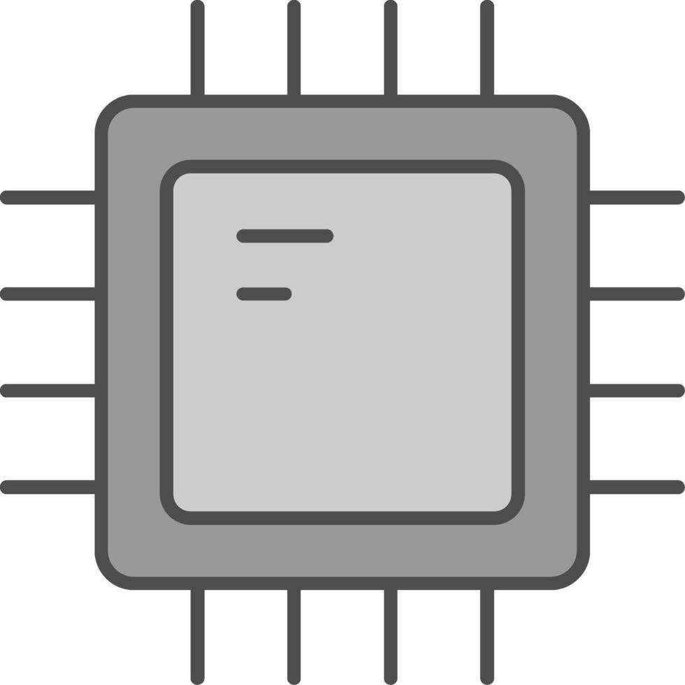 Cpu Fillay Icon vector