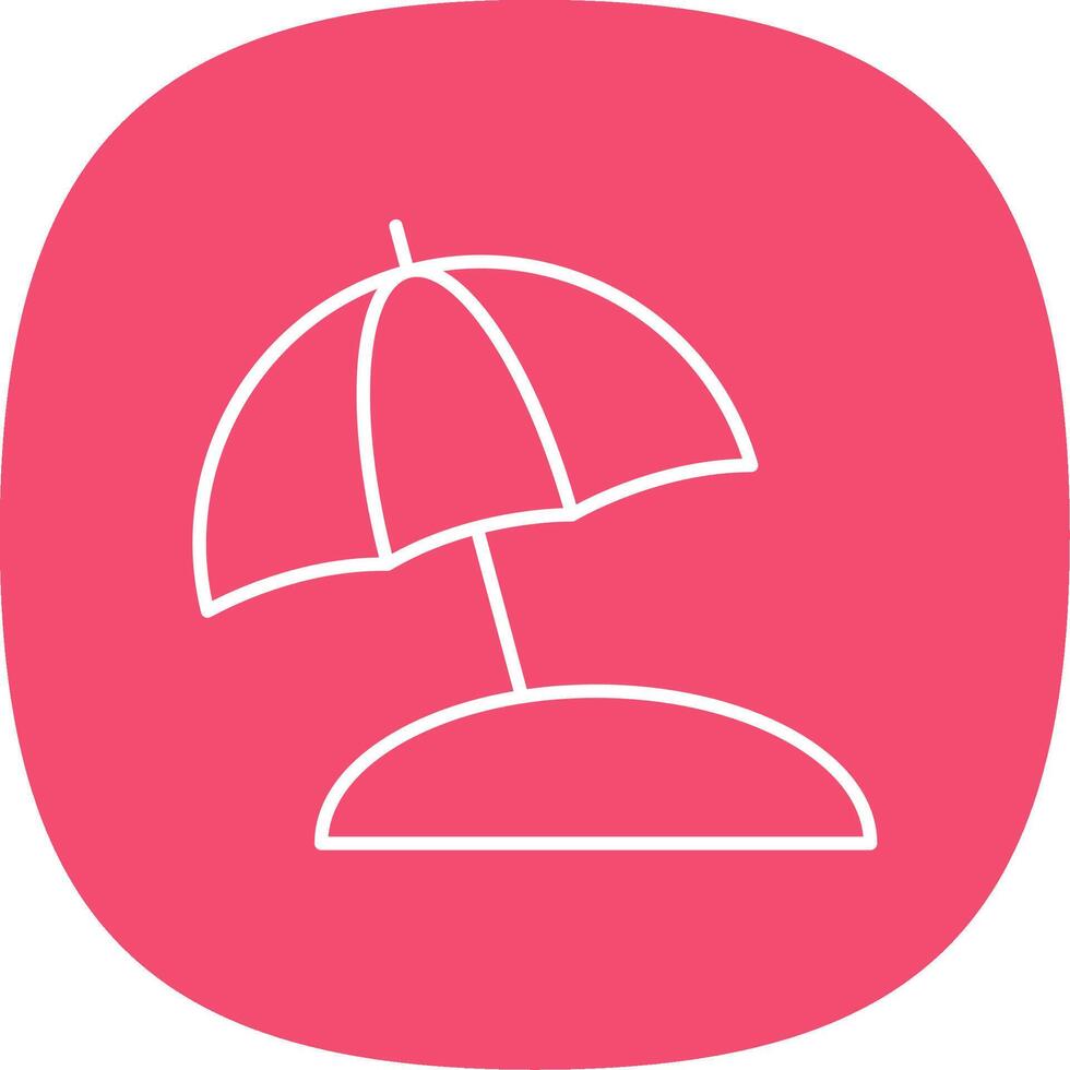 Summer Line Curve Icon vector