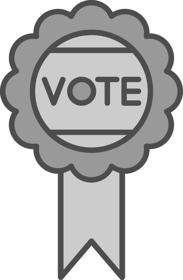 Vote Badge Fillay Icon vector