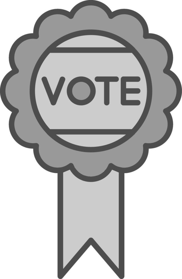 votar Insignia relleno icono vector