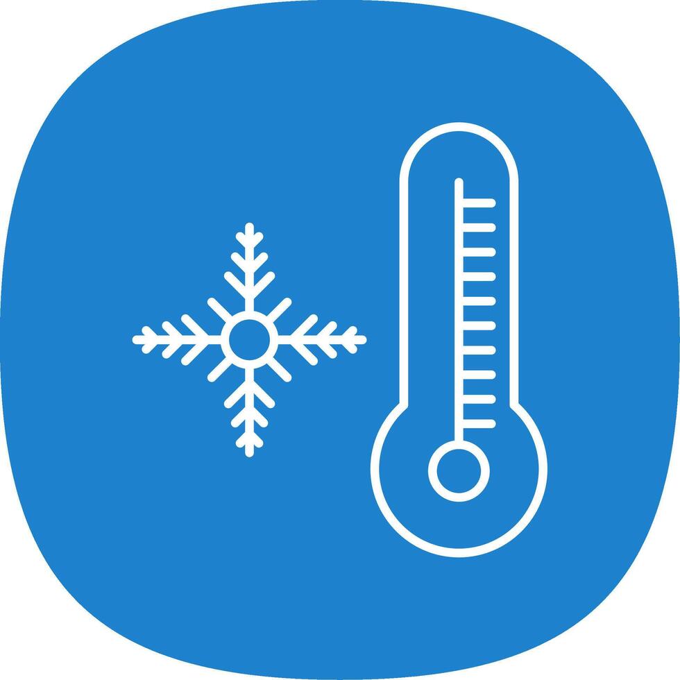 Snowflake Line Curve Icon vector