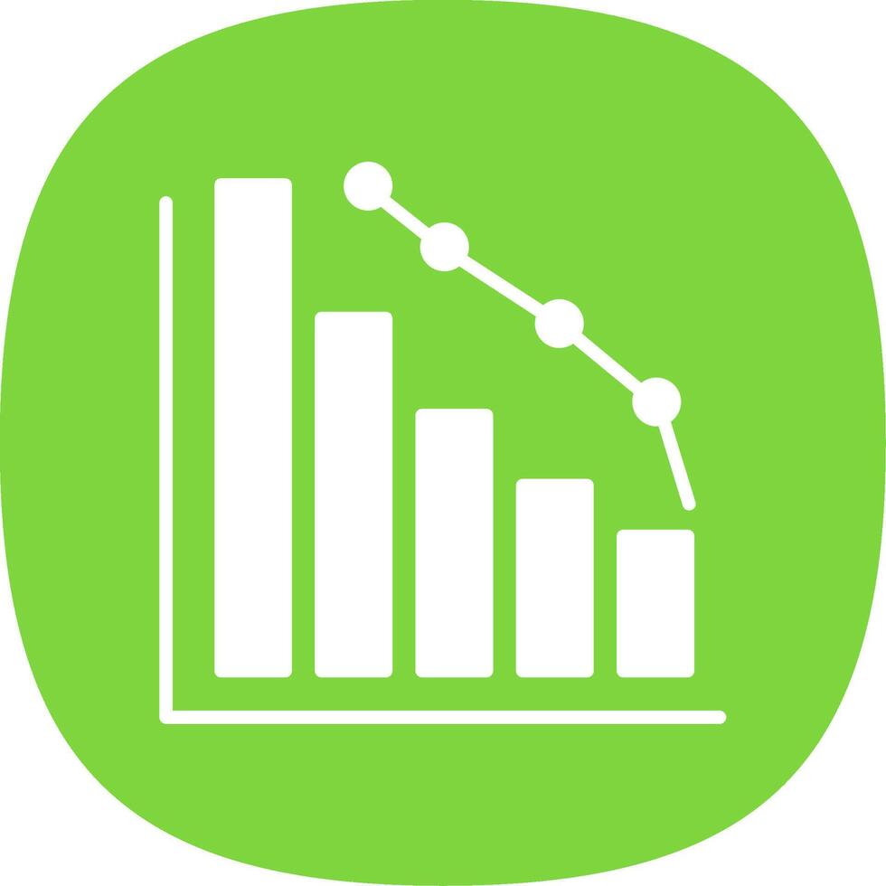 Decrease Glyph Curve Icon vector