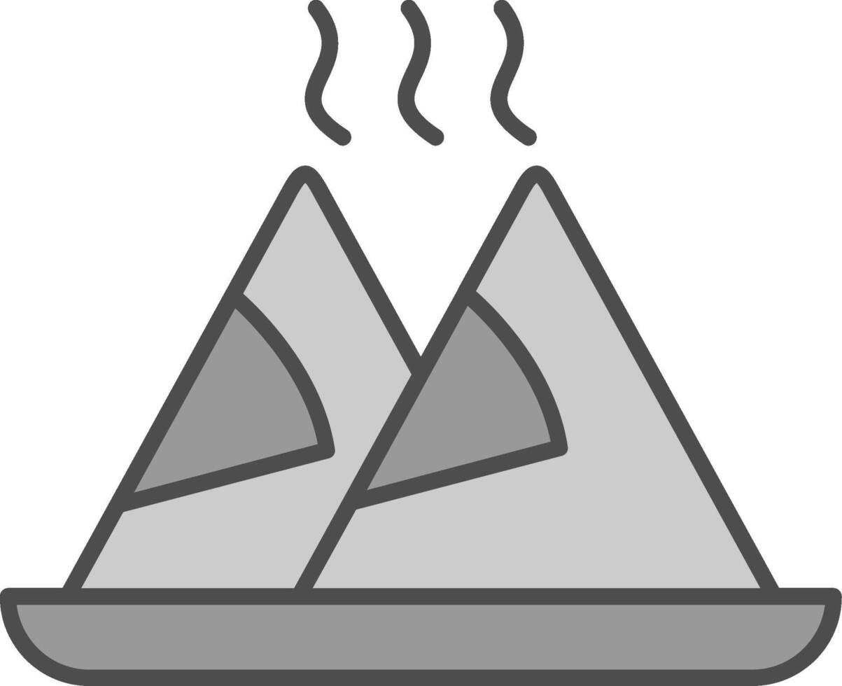 samosa relleno icono vector