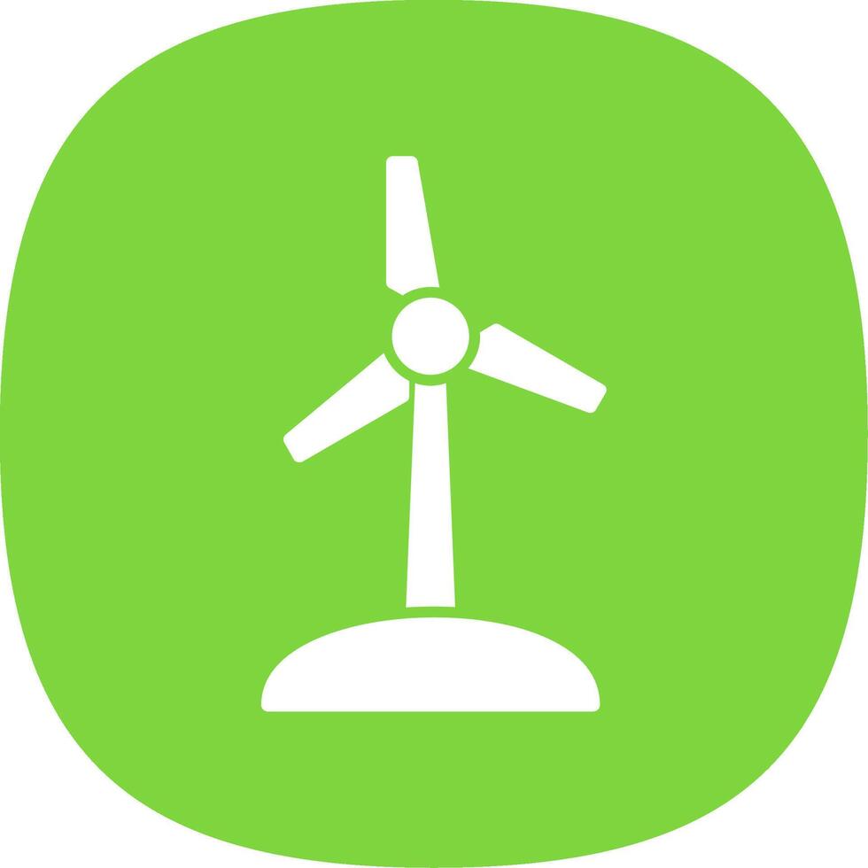 Turbine Glyph Curve Icon vector