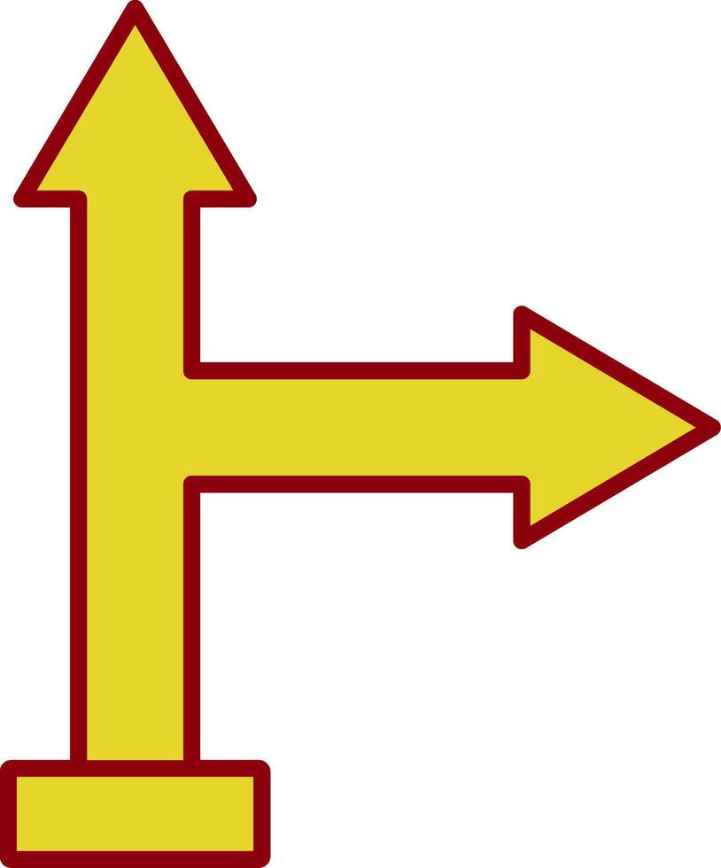 Go Right Line Two Color Icon vector