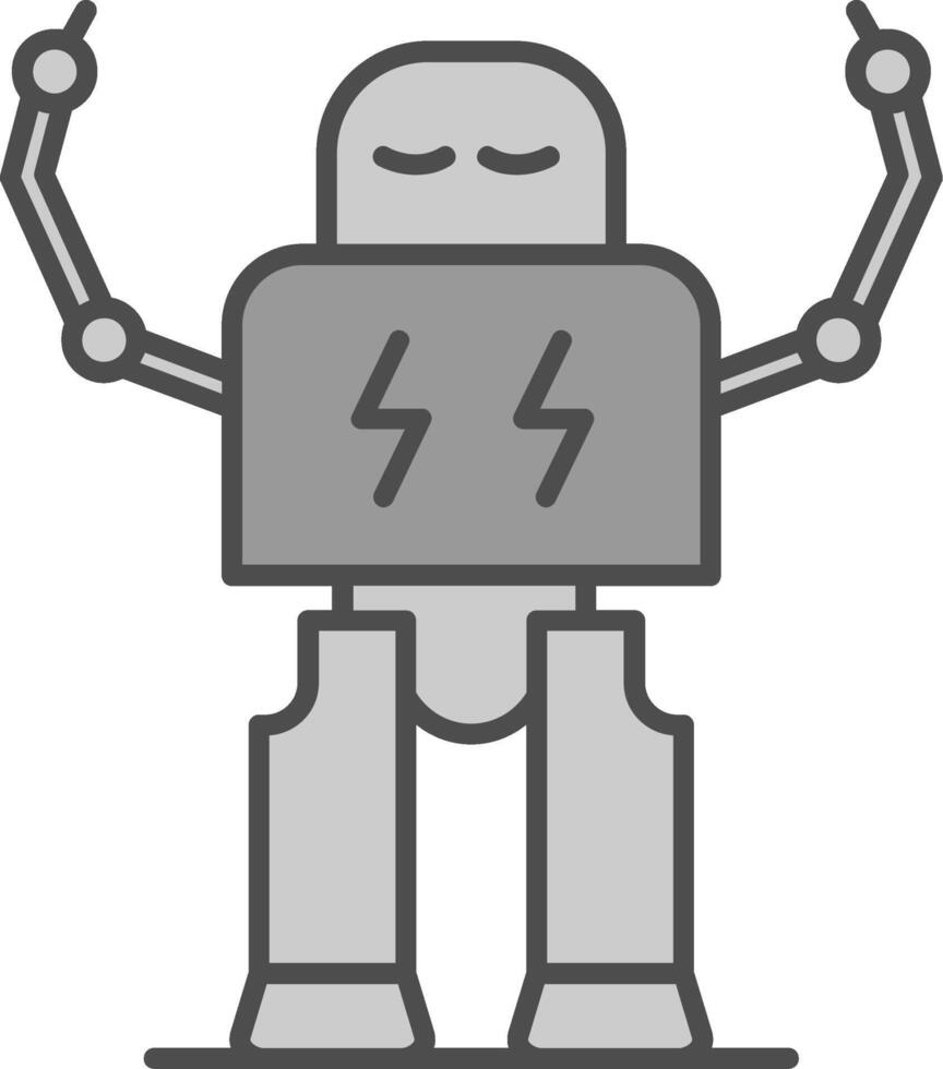 Robotics Fillay Icon vector