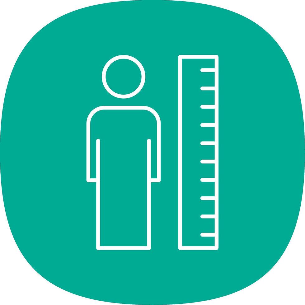 Height Line Curve Icon vector