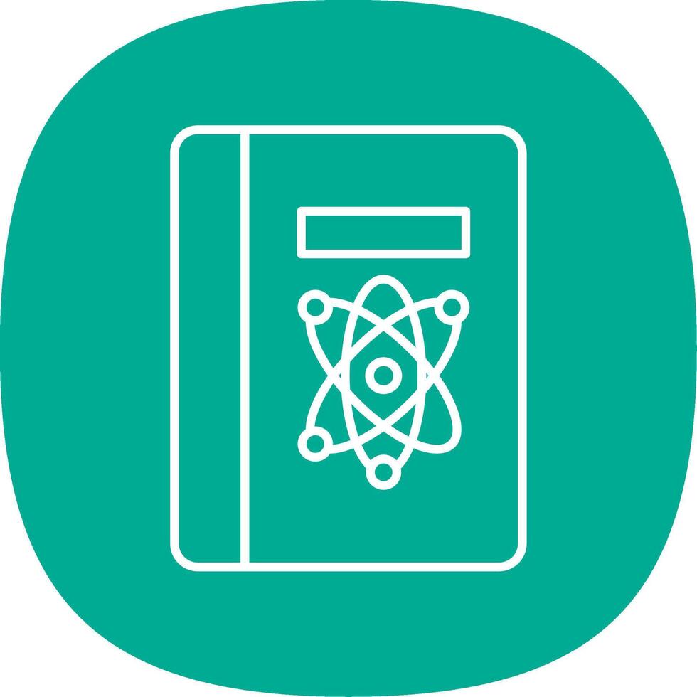 Science Book Line Curve Icon vector