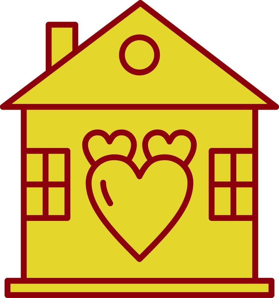 Sweet Home Line Two Color Icon vector