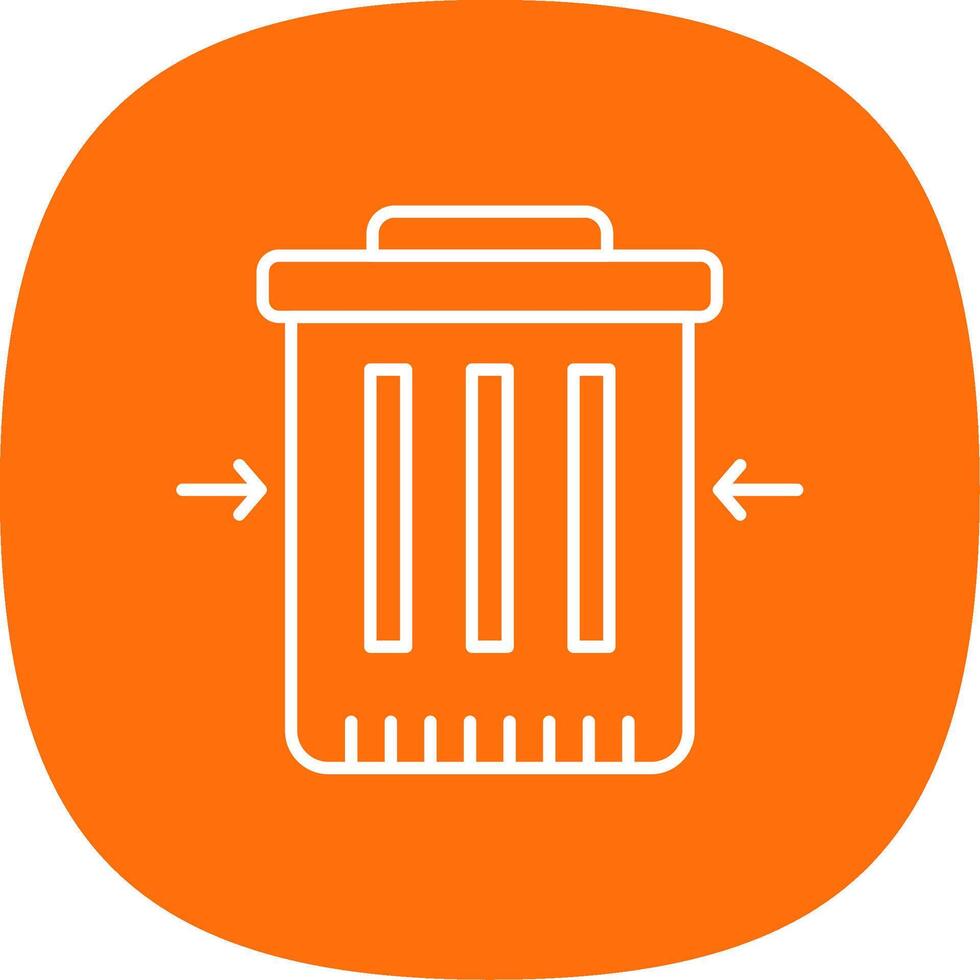 Waste Reduction Line Curve Icon vector
