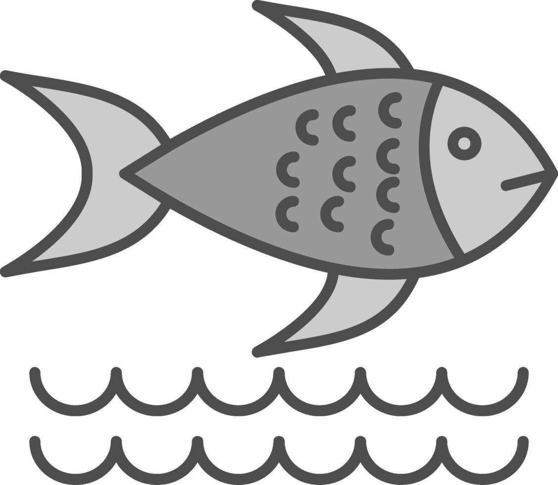 pescado relleno icono vector