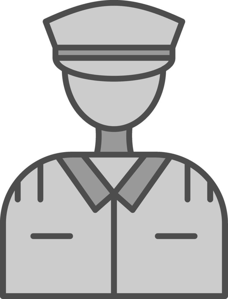 Pilot Line Circle Icon vector