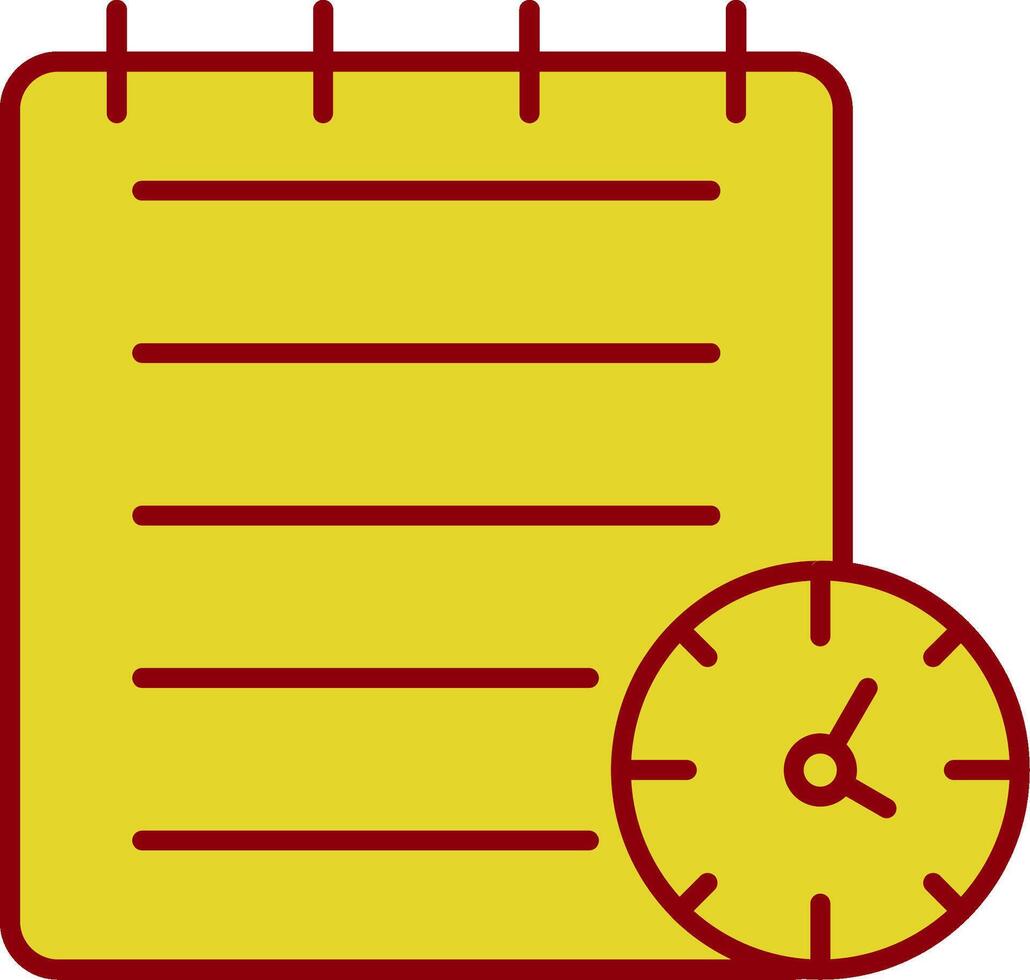 Planning Line Two Color Icon vector