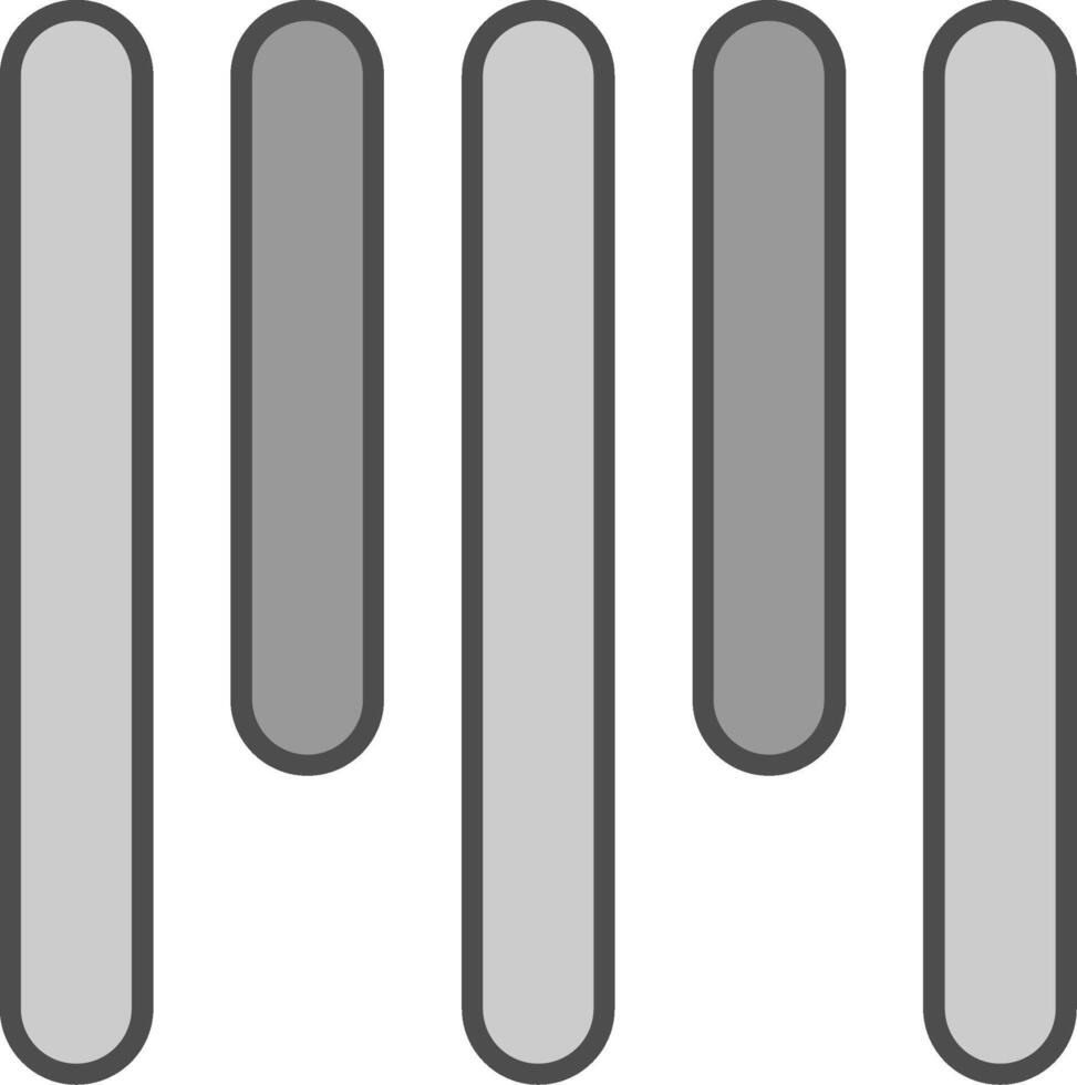 Vertical Align Top Line Two Color Icon vector