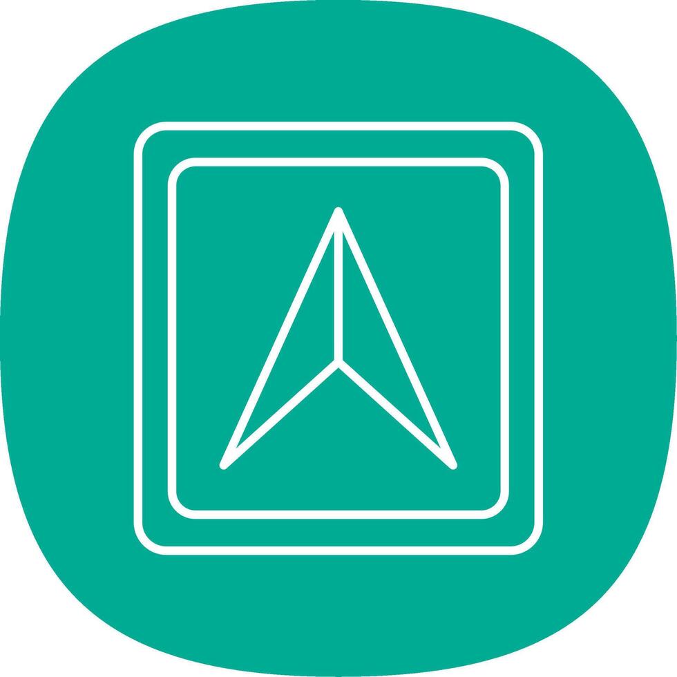 Cursor Line Curve Icon vector