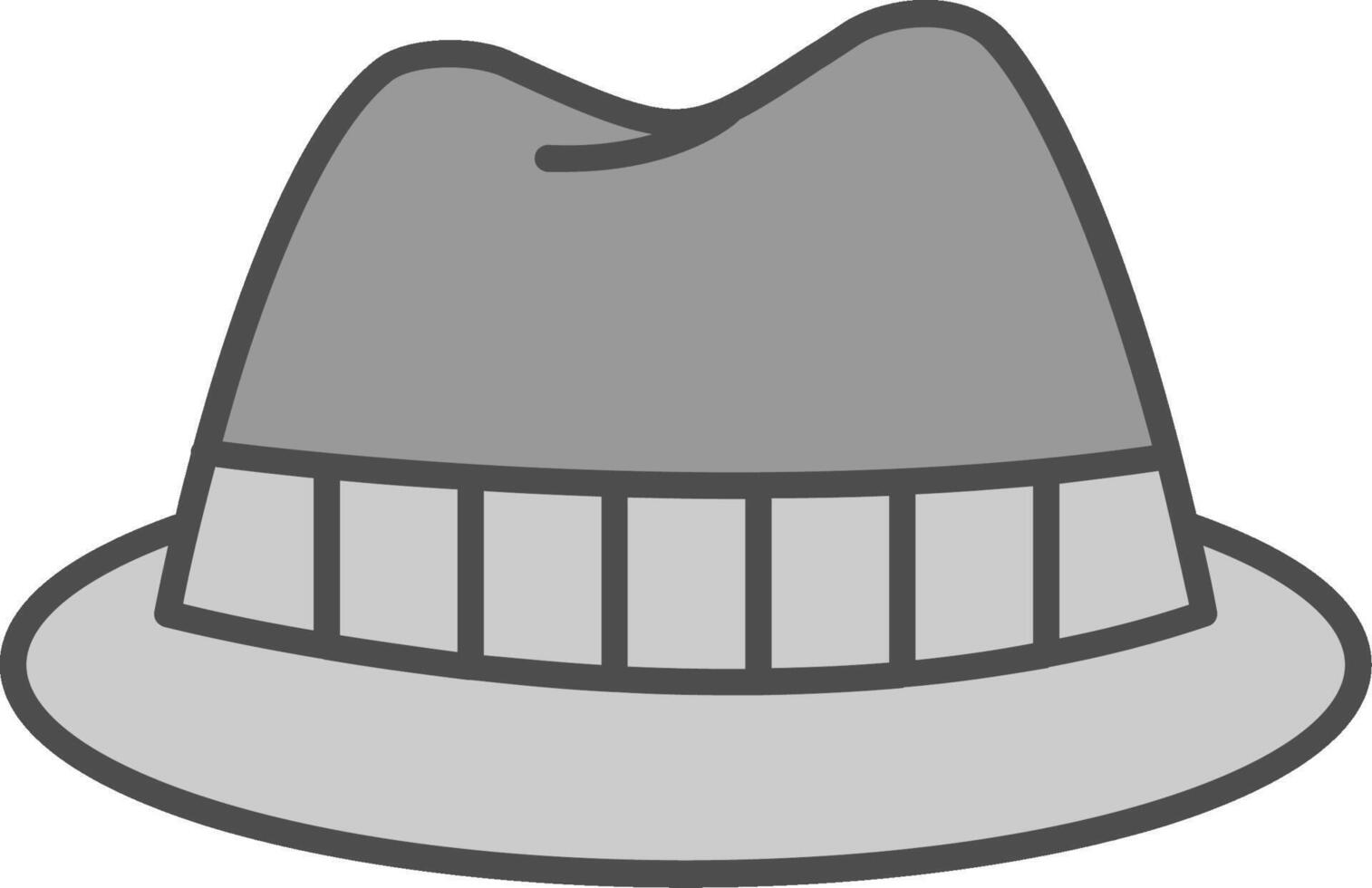 fedora sombrero relleno icono vector