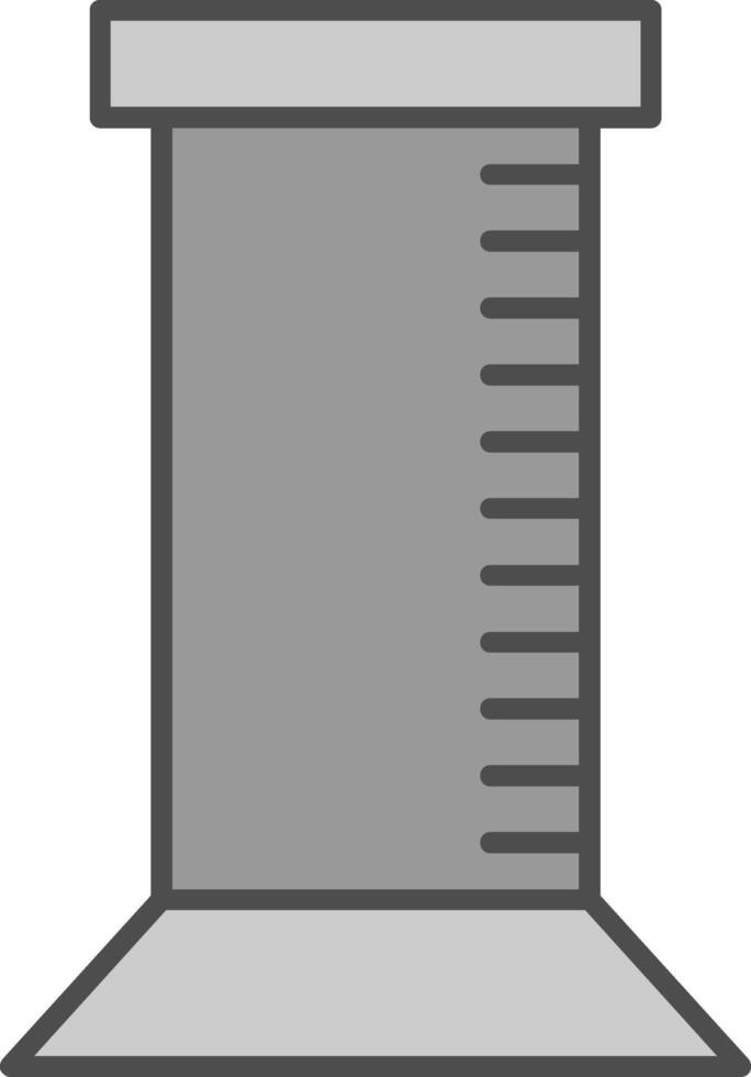 Graduated Cylinder Fillay Icon vector