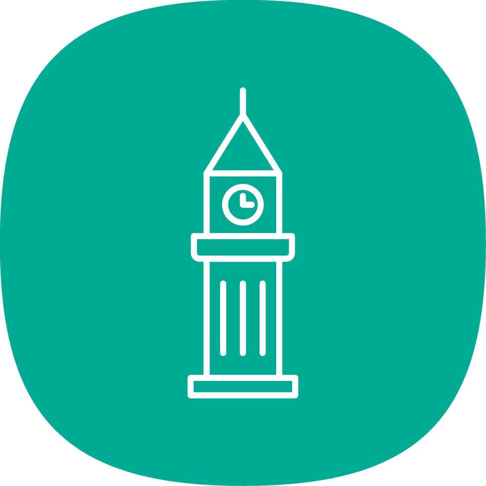 Tower Line Curve Icon vector