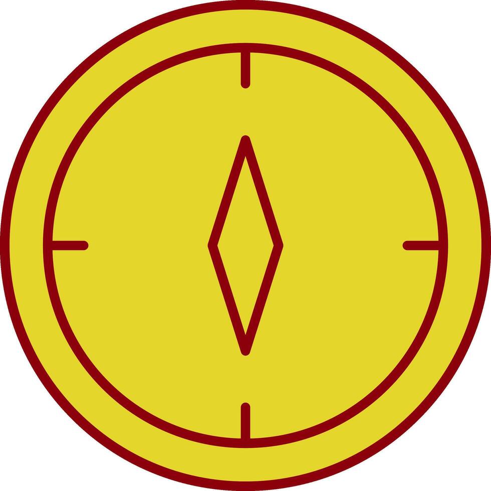 Compass Line Two Color Icon vector
